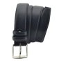 Conte Massimo Men's Belt in Genuine Leather With Stitching, Can Be Shortened, 3.5cm High — front view