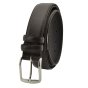Conte Massimo Men's Belt in Genuine Leather With Stitching, Can Be Shortened, 3.5cm High — logo detail