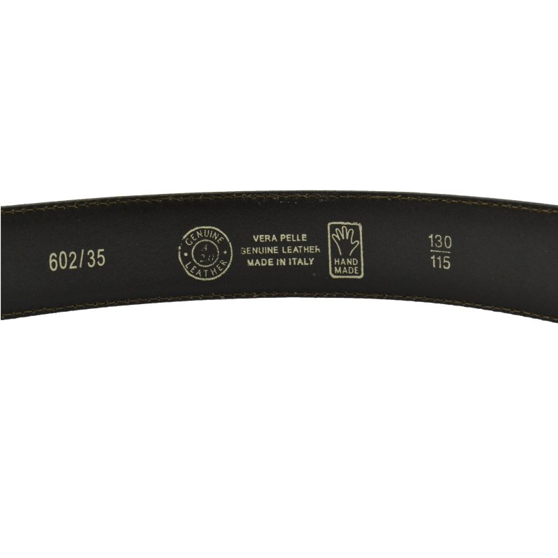 Conte Massimo Ceinture Homme en Cuir Véritable avec Coutures, Raccourcissable, Hauteur 3,5cm — vue 8
