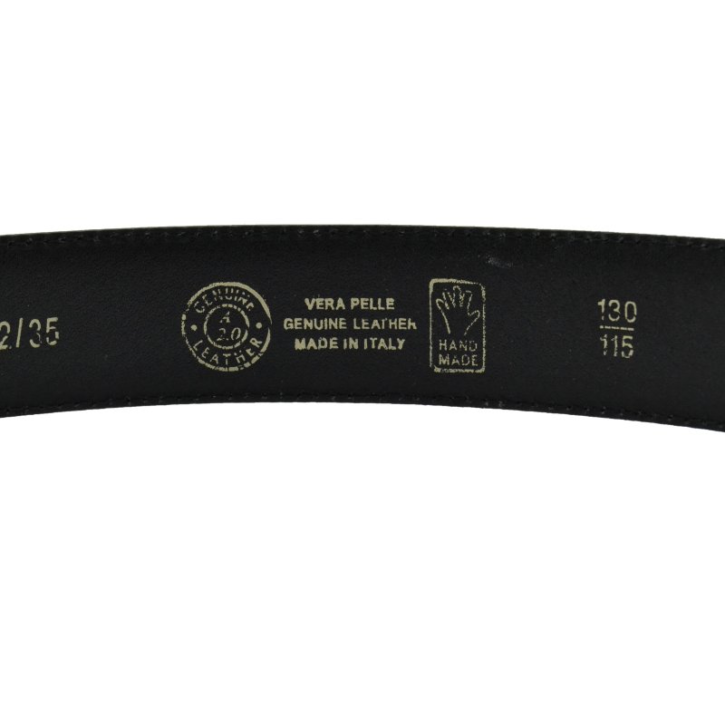 Conte Massimo Ceinture Homme en Cuir Véritable avec Coutures, Raccourcissable, Hauteur 3,5cm — vue 13