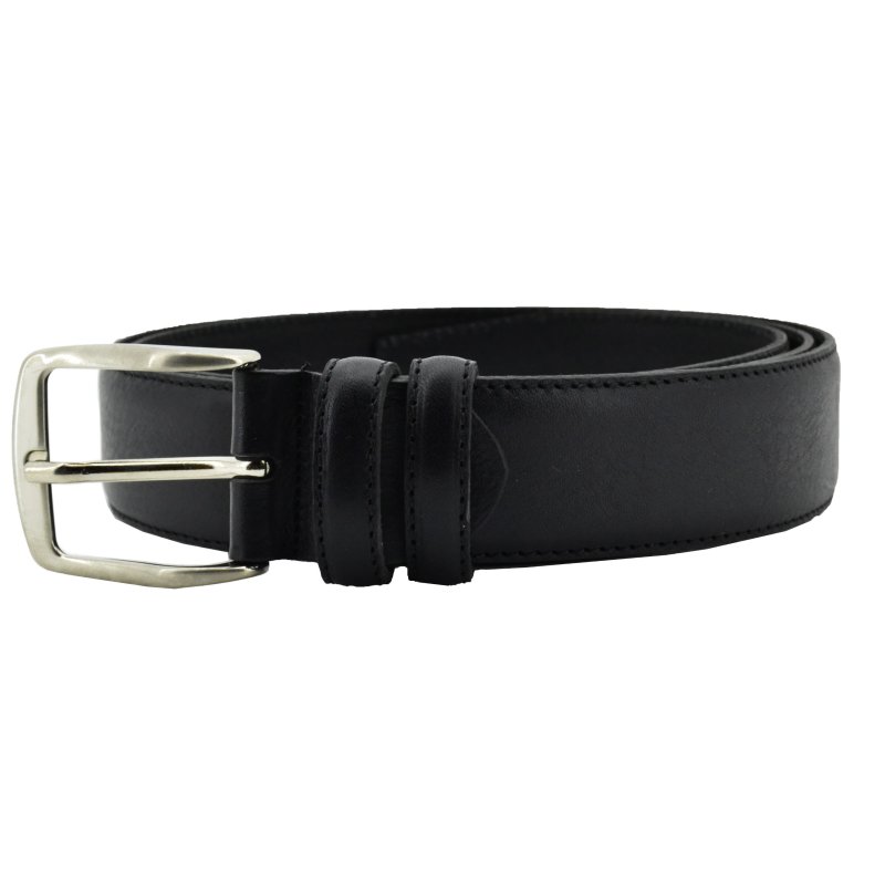 Conte Massimo Cinturón Hombre de Piel Genuina con Costuras, Acortable, Altura 3,5cm — vista 14