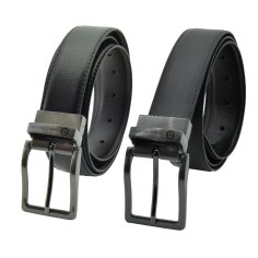 Sergio Tacchini Men's Reversible Belt In Genuine Leather, Rectangular Buckle, Adjustable and Can Be Shortened 2