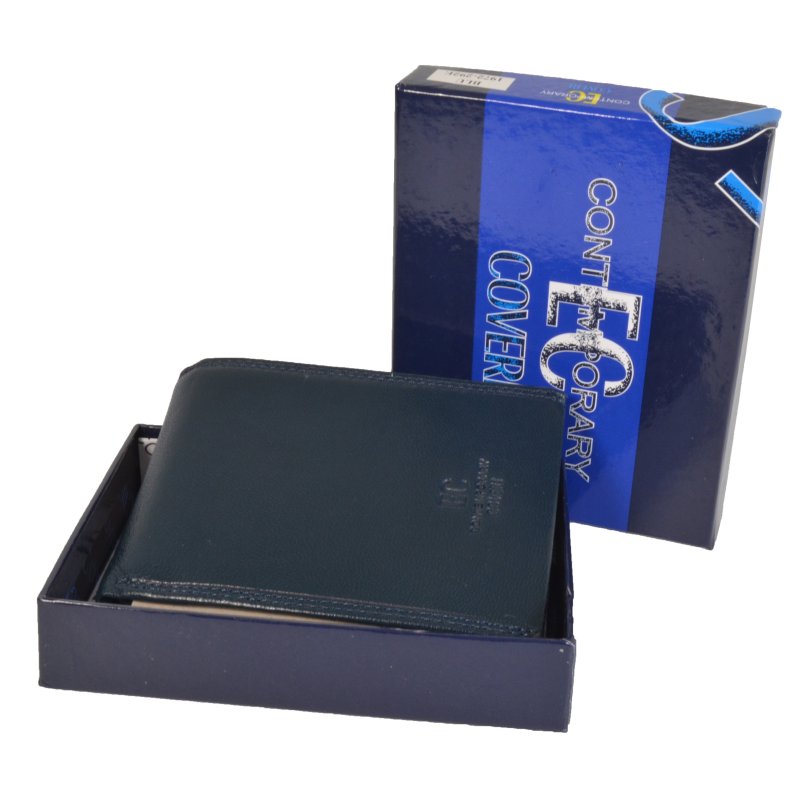 COVERI Men's Wallet in Genuine Leather, Classic with Card Holder and Gift Box — view 12