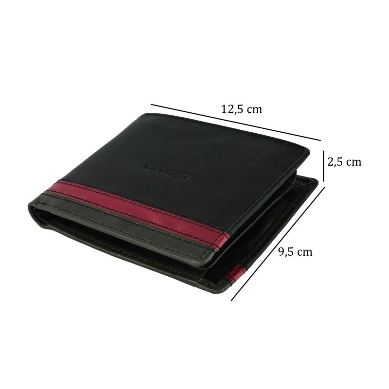 Biagiotti Men's Wallet In Genuine Leather, With Coin Pocket And Gift Box 767-04 — inside