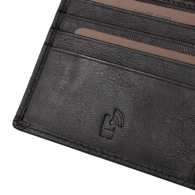 Lancetti Men's Classic Wallet in Genuine Leather, with Coin Purse and Box — view 14