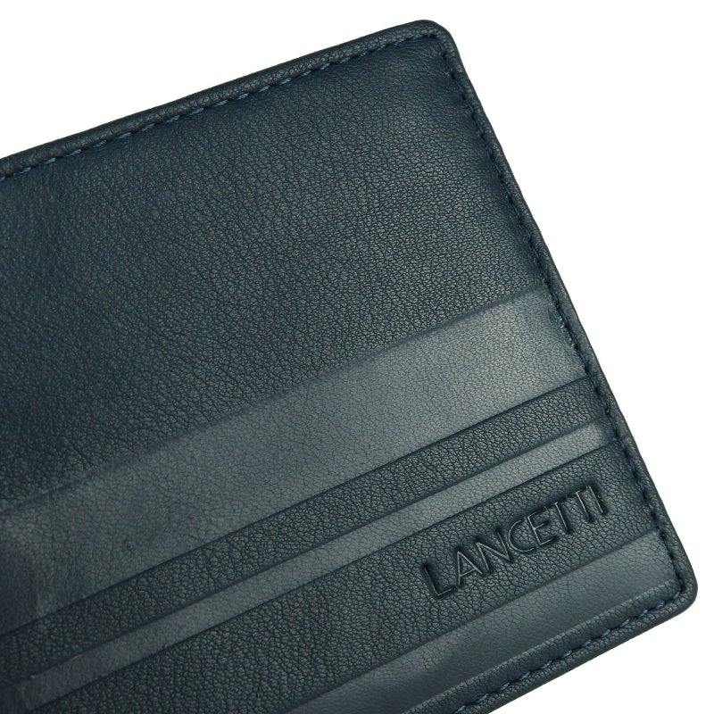 Lancetti Herren-Geldbörse Klassisch aus Echtem Leder, mit Münzfach und Box — Ansicht 20