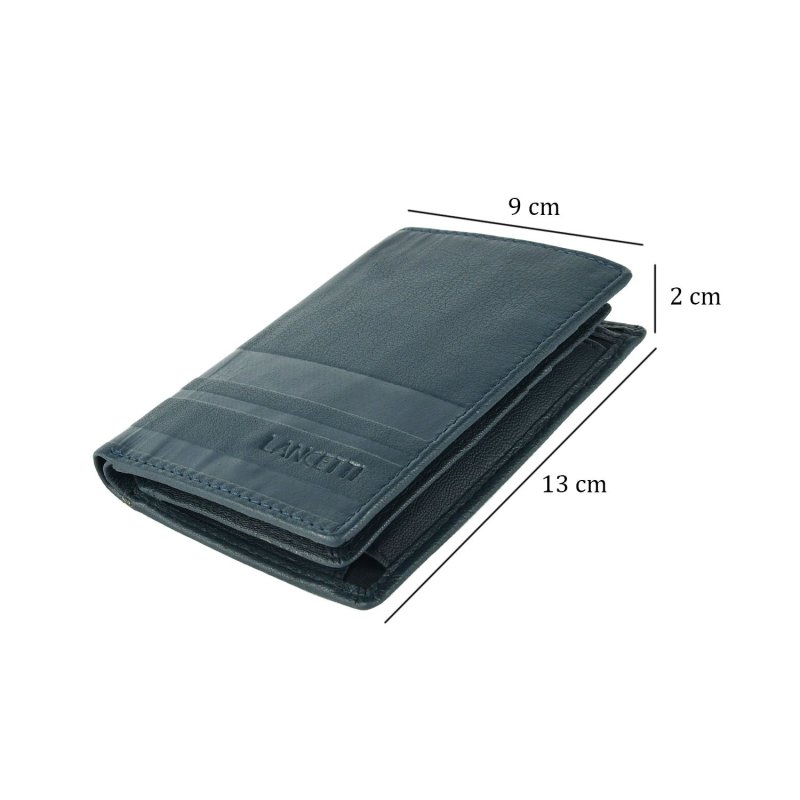 Lancetti Men's Vertical Wallet In Genuine Leather, With Coin Pocket And Box — view 7