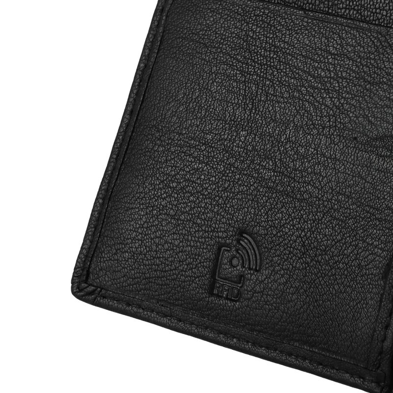 Lancetti Portefeuille Homme Vertical en Cuir Véritable, avec Porte-monnaie et Boîte — vue 13