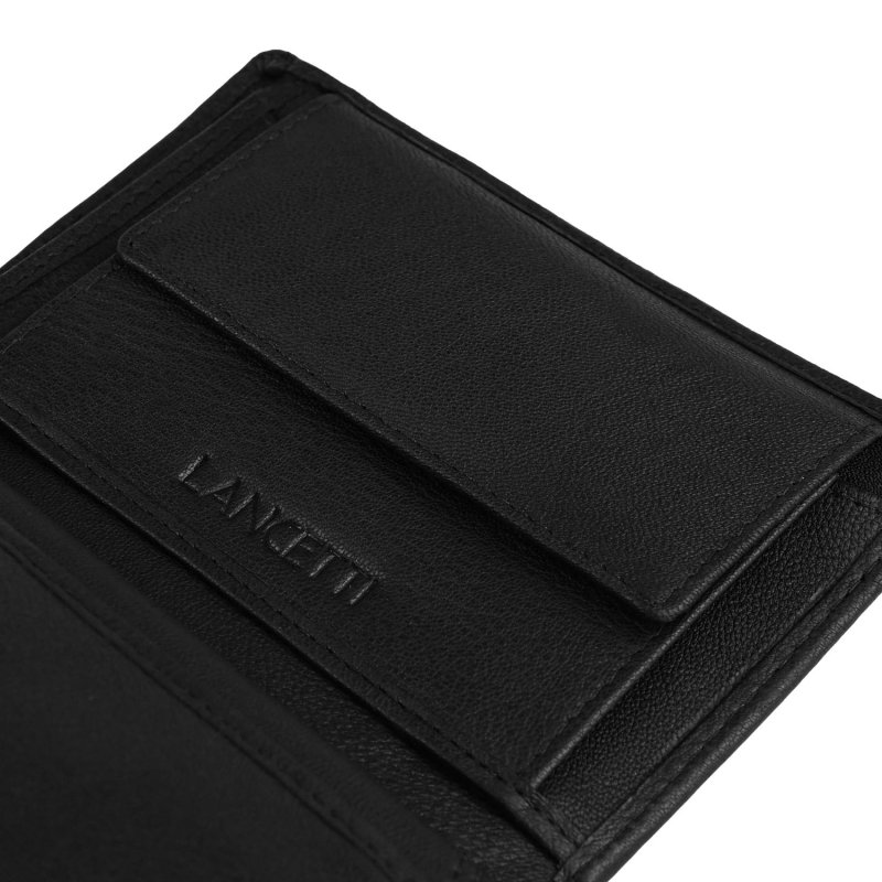 Lancetti Cartera de Hombre Vertical en Piel Auténtica, con Monedero y Caja — vista 14