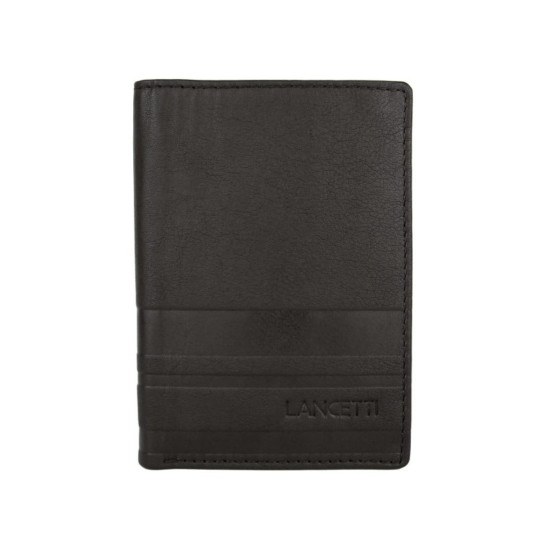 Lancetti Cartera de Hombre Vertical en Piel Auténtica, con Monedero y Caja — vista 17