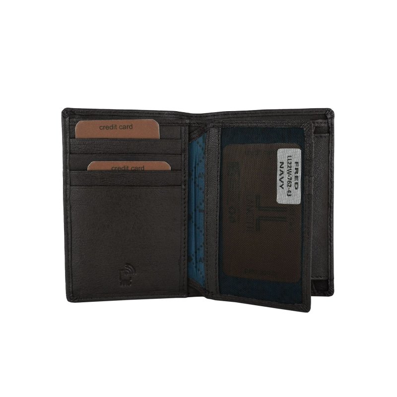 Lancetti Cartera de Hombre Vertical en Piel Auténtica, con Monedero y Caja — vista 18