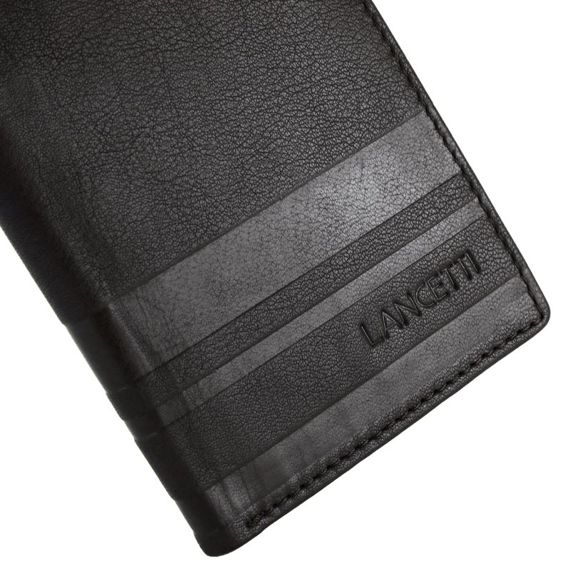 Lancetti Men's Vertical Wallet In Genuine Leather, With Coin Pocket And Box — view 20