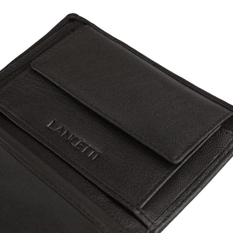 Lancetti Cartera de Hombre Vertical en Piel Auténtica, con Monedero y Caja — vista 22