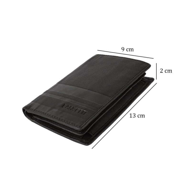 Lancetti Cartera de Hombre Vertical en Piel Auténtica, con Monedero y Caja — vista 23