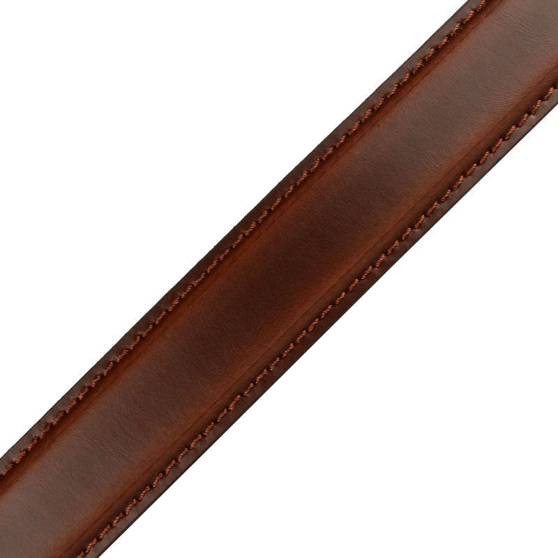 Gianmarco Venturi Men's Belt in Genuine Leather, Made in Italy, Can Be Shortened — logo detail