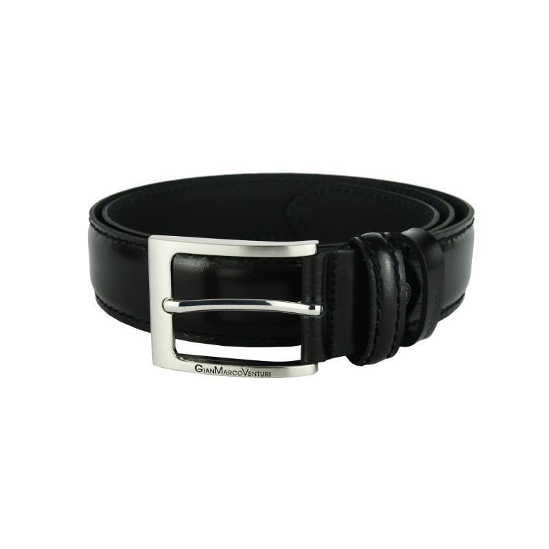 Gianmarco Venturi Men's Belt in Genuine Leather, Made in Italy, Can Be Shortened — view 10