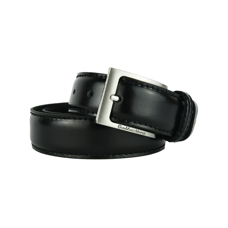 GIANMARCO VENTURI Ceinture Homme en Cuir Véritable, Made In Italy, Raccourcissable — vue 11
