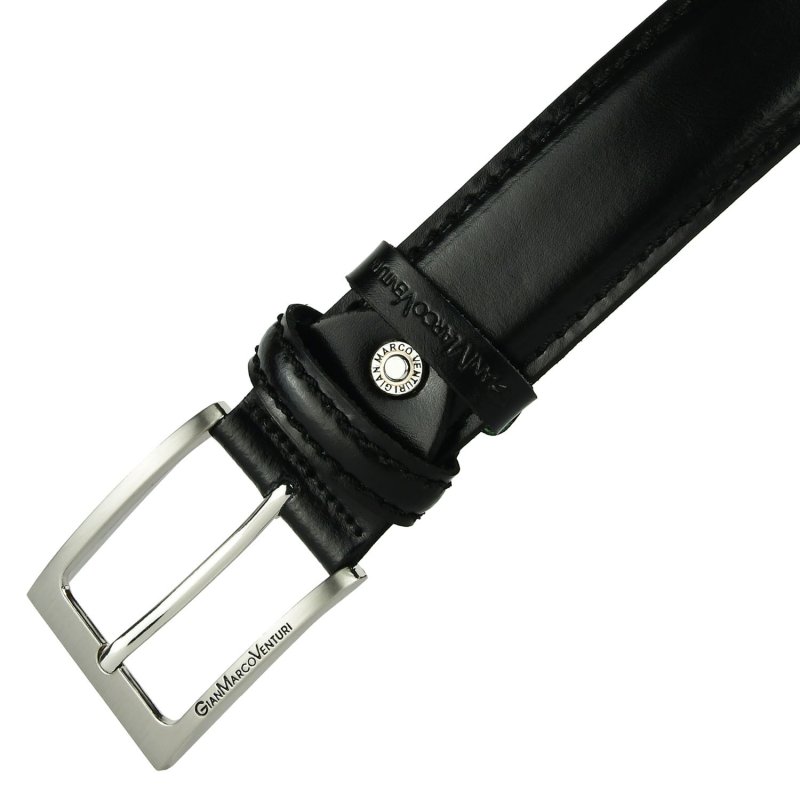 Gianmarco Venturi Men's Belt in Genuine Leather, Made in Italy, Can Be Shortened — view 12