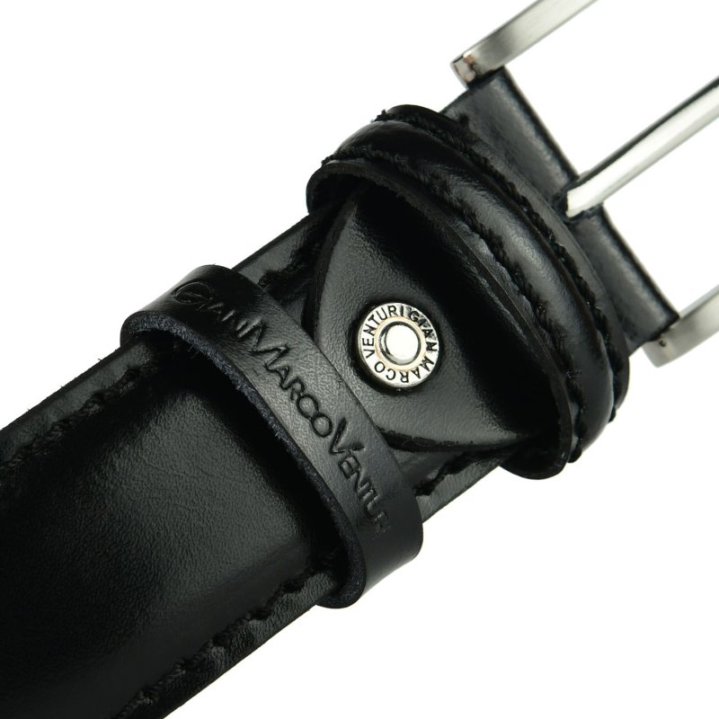 Gianmarco Venturi Men's Belt in Genuine Leather, Made in Italy, Can Be Shortened — view 16