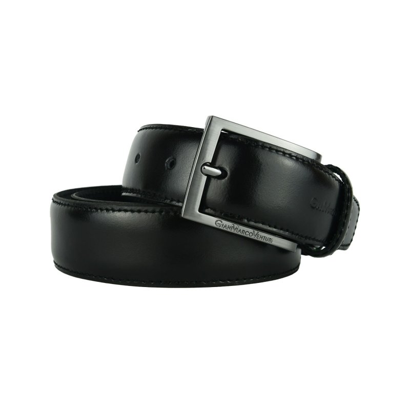 Gianmarco Venturi Men's Belt in Genuine Leather, Made in Italy, Can Be Shortened 1002 — front view