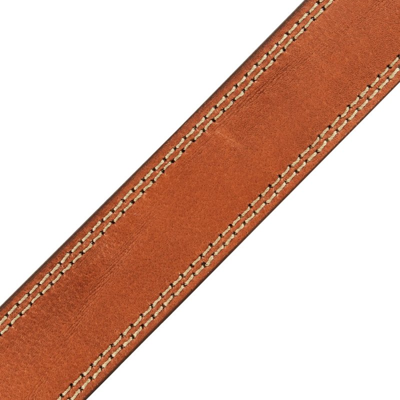 Gianmarco Venturi Men's Belt in Genuine Leather, Made in Italy, Can Be Shortened 4009 — logo detail
