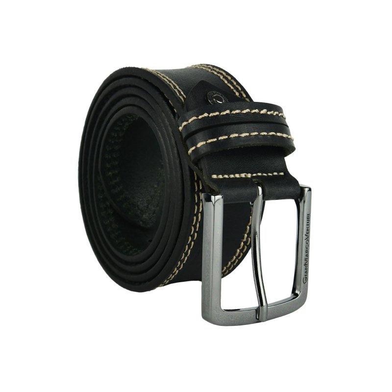 GIANMARCO VENTURI Ceinture Homme en Cuir Véritable, Made In Italy, Raccourcissable 4009 — vue 9