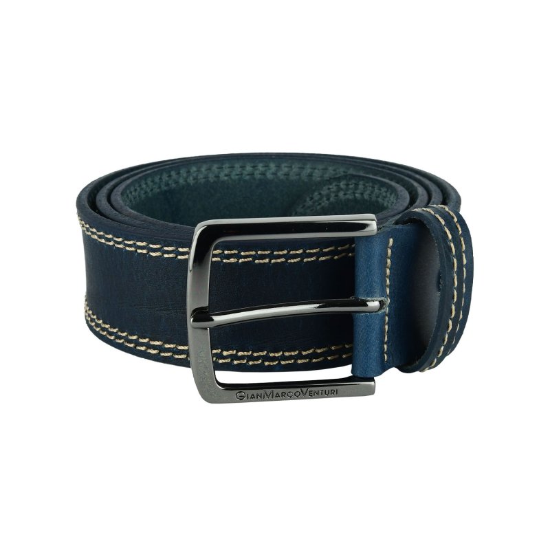 Gianmarco Venturi Men's Belt in Genuine Leather, Made in Italy, Can Be Shortened 4009 — view 18