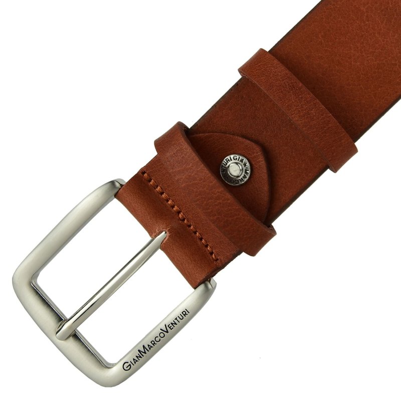 GIANMARCO VENTURI Ceinture Homme en Cuir Véritable 4cm, Made In Italy, Raccourcissable — vue 12