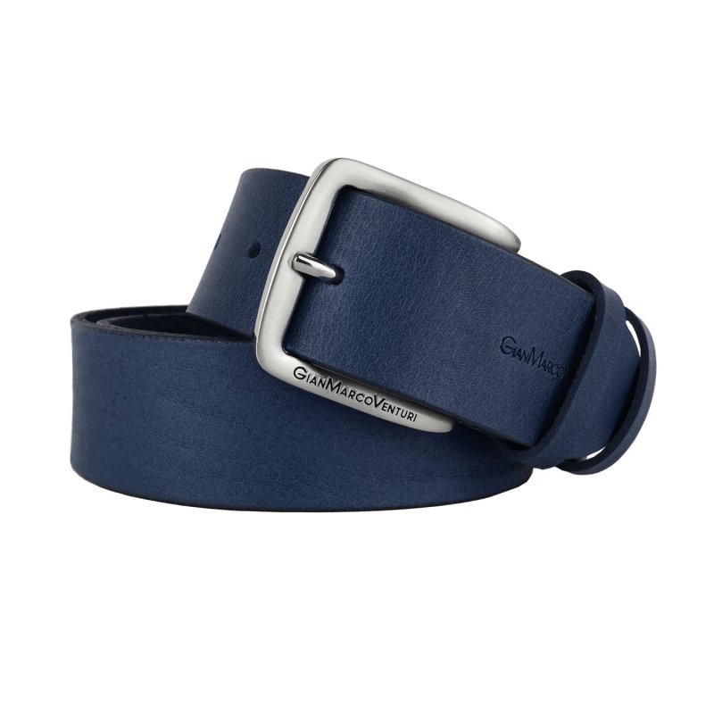 Gianmarco Venturi Men's Belt in Genuine Leather 4cm, Made in Italy, Can Be Shortened — view 19