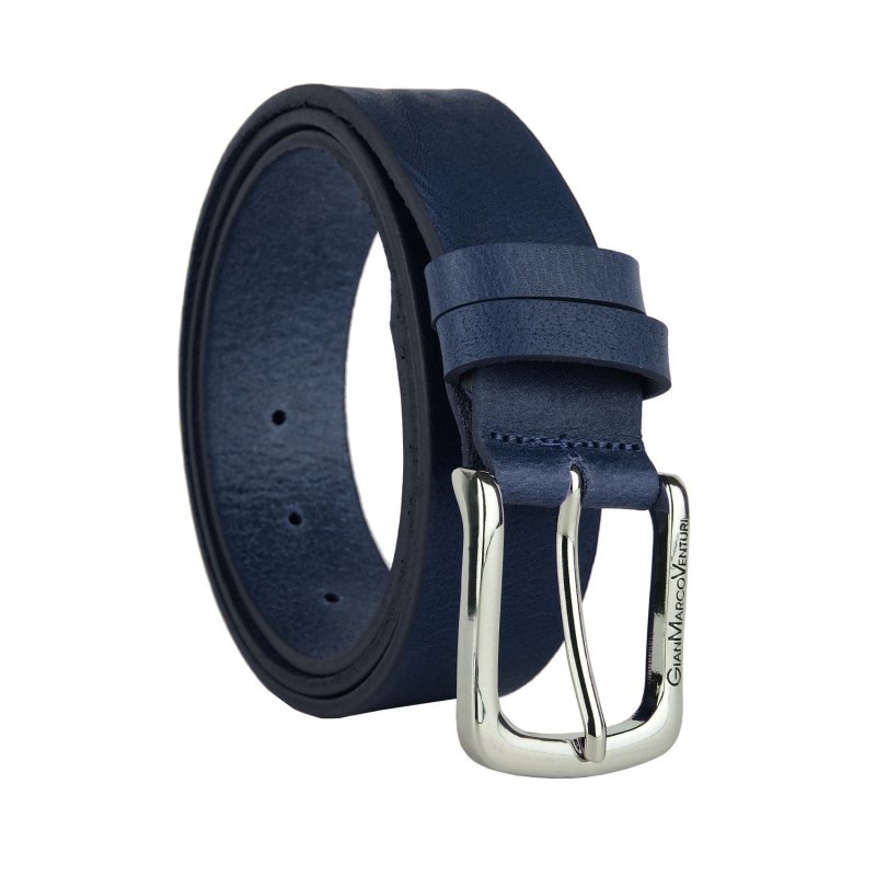 GIANMARCO VENTURI Herrengürtel aus Echtem Leder Ohne Nähte, Made In Italy, Kürzbar