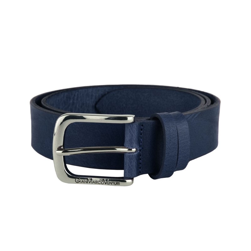 GIANMARCO VENTURI Ceinture Homme en Cuir Véritable Sans Coutures, Made In Italy, Raccourcissable — vue de face
