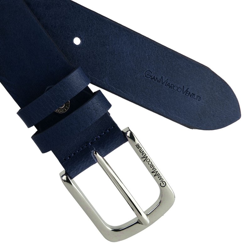 GIANMARCO VENTURI Men's Belt in Genuine Leather Without Stitching, Made In Italy, Can Be Shortened — view 8