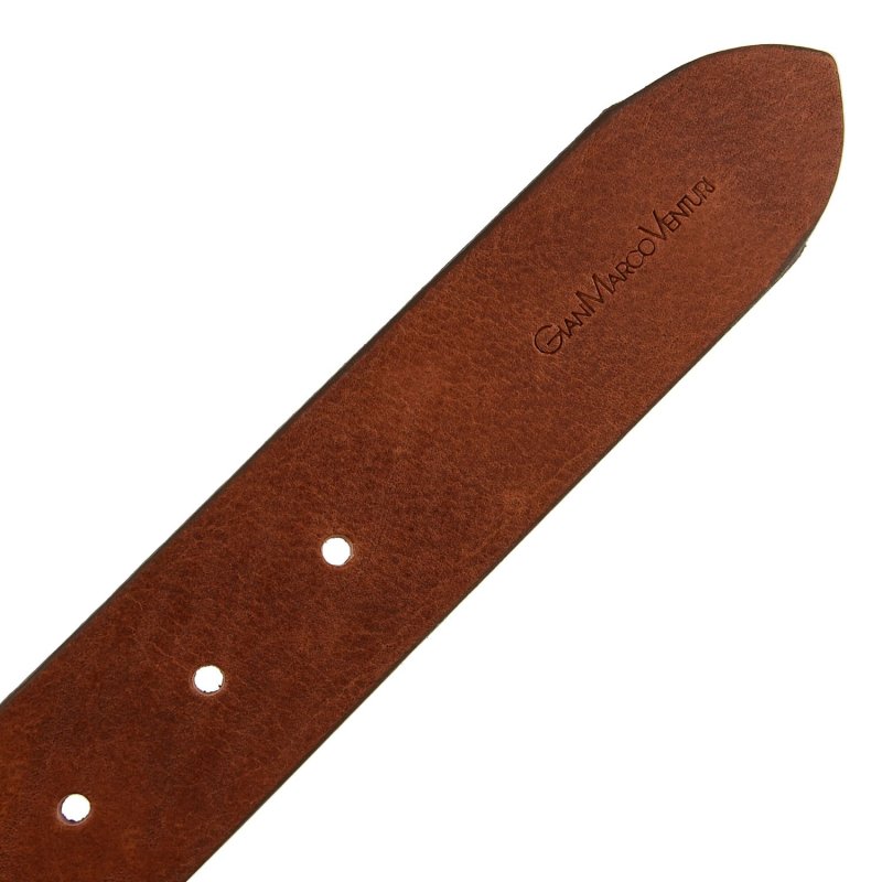 GIANMARCO VENTURI Men's Belt in Genuine Leather Without Stitching, Made In Italy, Can Be Shortened — view 13