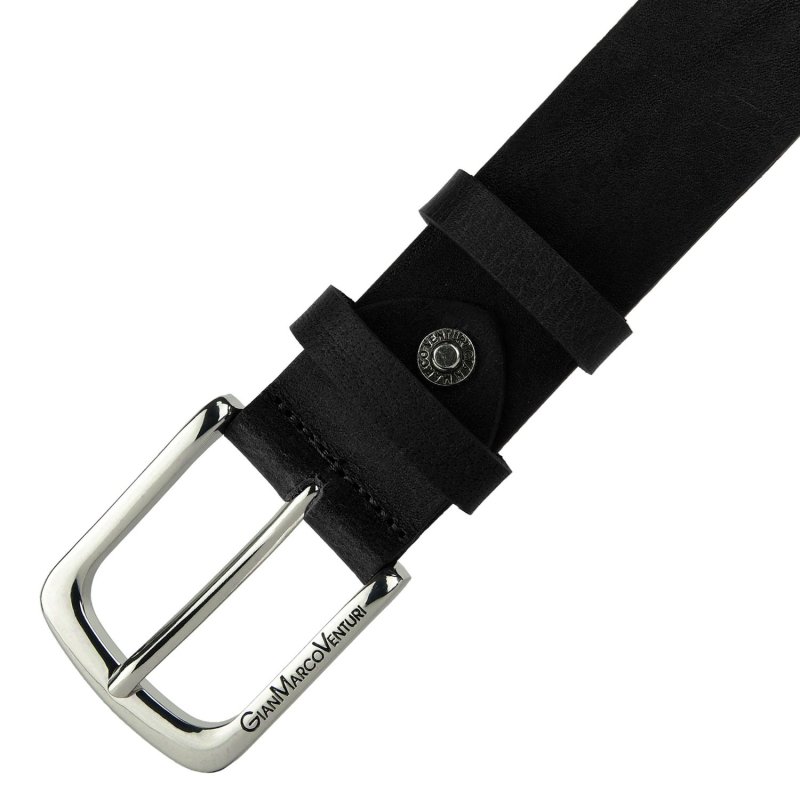 GIANMARCO VENTURI Men's Belt in Genuine Leather Without Stitching, Made In Italy, Can Be Shortened — view 20