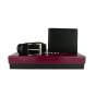 COVERI, Coffret Cadeau Homme, Parure, Set avec Portefeuille et Ceinture Ajustable, Sans Nickel