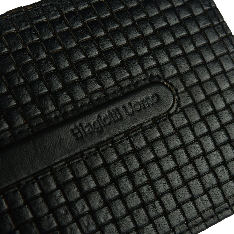 BIAGIOTTI UOMO, Portefeuille Homme en Cuir Véritable, avec Porte-monnaie et Boîte Cadeau Design16 — détail