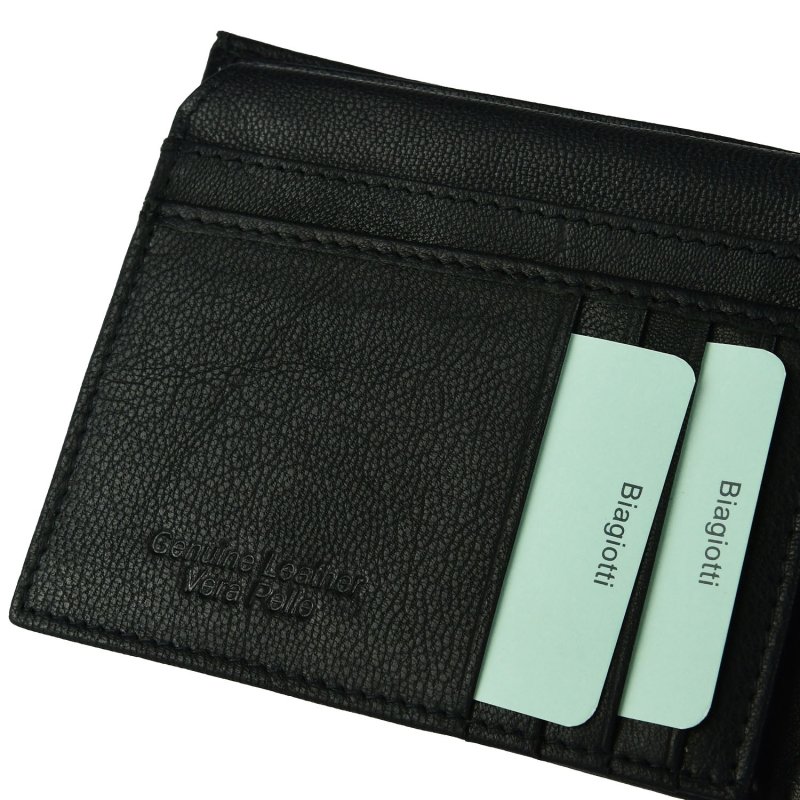 Biagiotti Men's Wallet In Genuine Leather, With Coin Pocket And Gift Box, Design19 — view 7