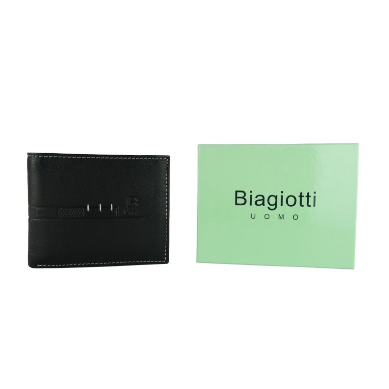 Biagiotti Men's Wallet In Genuine Leather, With Coin Pocket And Gift Box, Design19 — view 8