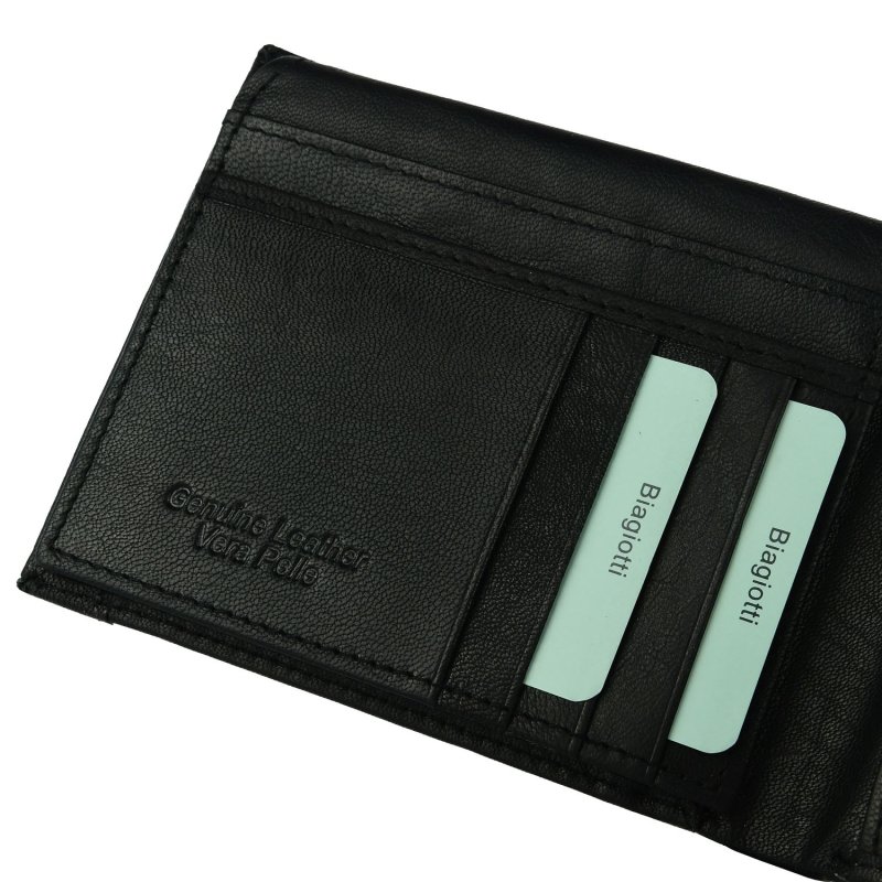 Biagiotti Men's Wallet In Genuine Leather, With Coin Pocket And Gift Box, Design20 — view 8