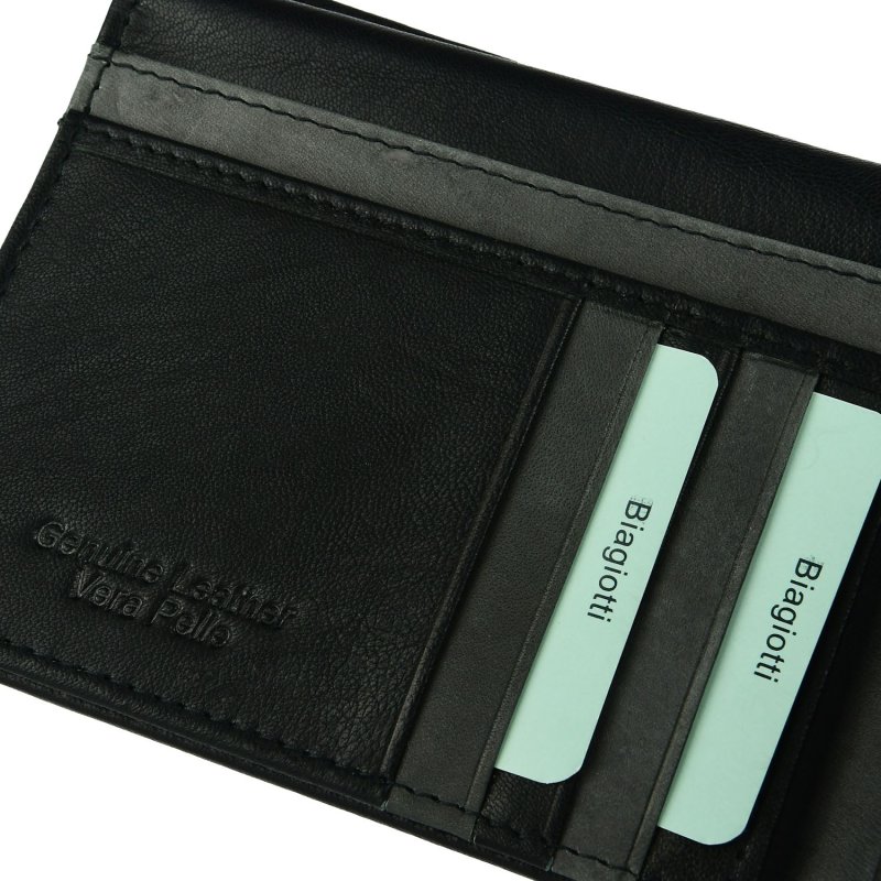 Biagiotti Men's Wallet In Genuine Leather, With Coin Pocket And Gift Box, Design21 — view 7