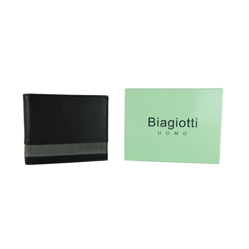 BIAGIOTTI HOMBRE, Cartera de Hombre en Piel Auténtica, Con Monedero y Caja de Regalo Design21 — vista 8