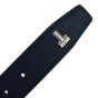Lancetti Men's Belt, PU Exterior with Genuine Leather Lining, Shortenable, with Tin Gift Box 32 — logo detail