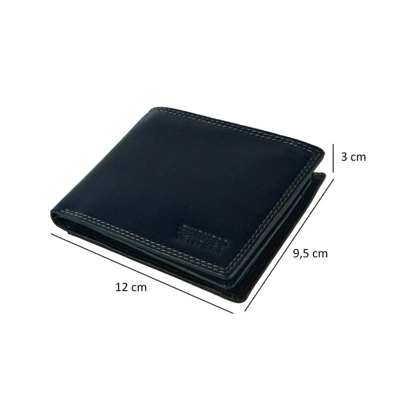 Gianmarco Venturi Men's Wallet in Genuine Leather, with Coin Pocket, Gift Box 972 — inside