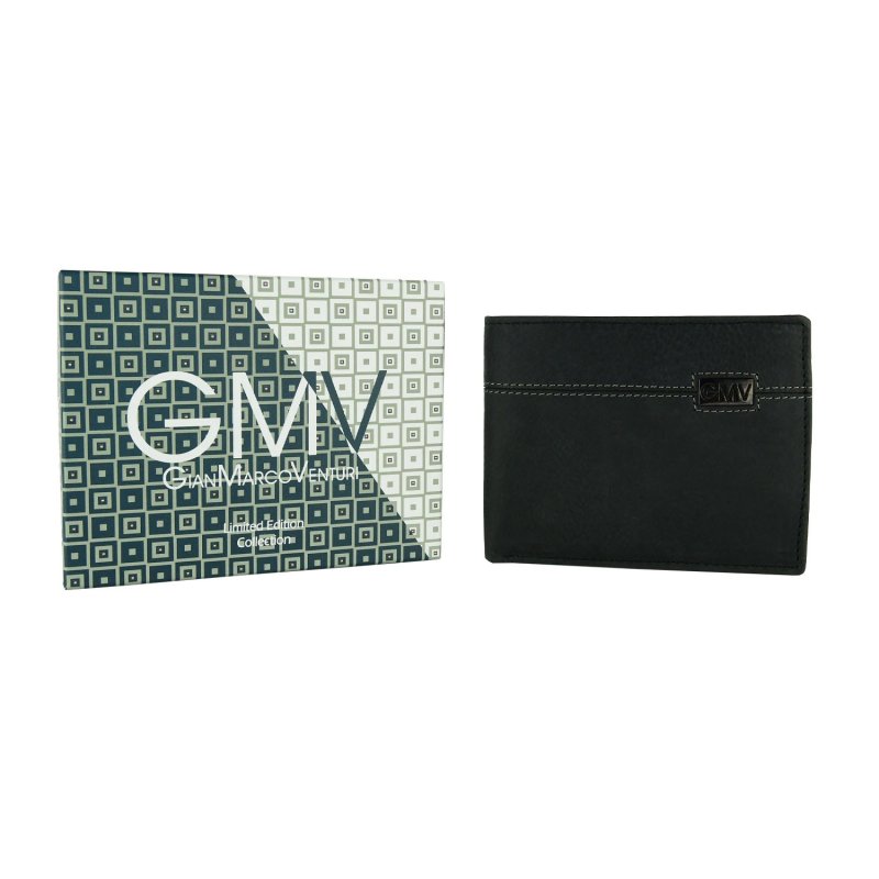 Gianmarco Venturi Men's Wallet in Genuine Leather, with Coin Pocket, Gift Box 1132 — view 13