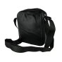 GianMarcoVenturi Men's Black Crossbody Bag With Adjustable Shoulder Strap, In Faux Leather, Multi-pocket 110-4