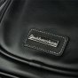 GianMarcoVenturi Bolso Bandolera para Hombre Negro con Correa Ajustable, en Piel Sintética, Multibolsillo 110-4 — detalle