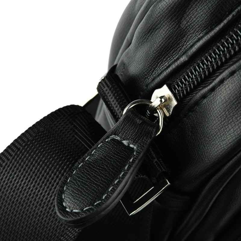 GianMarcoVenturi Bolso Bandolera para Hombre Negro con Correa Ajustable, en Piel Sintética, Multibolsillo 110-4 — vista 7