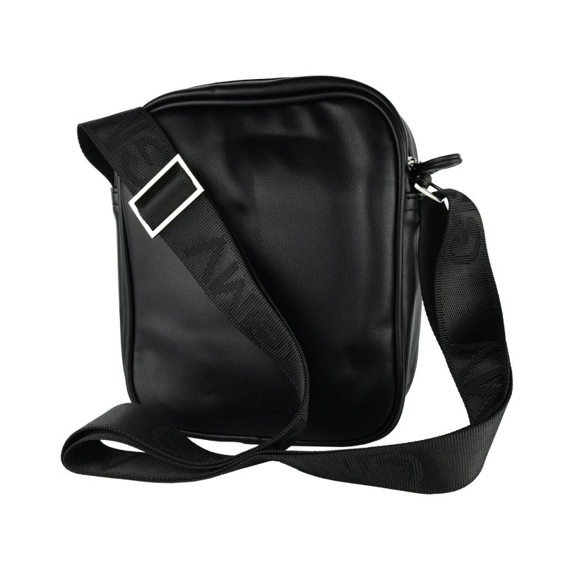 GianMarcoVenturi Bolso Bandolera para Hombre Negro con Correa Ajustable, en Piel Sintética, Multibolsillo 11… — vista frontal