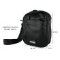 GianMarcoVenturi Black Men's Crossbody Bag With Adjustable Strap, In Faux Leather, Multi-pocket 110-1 — back view