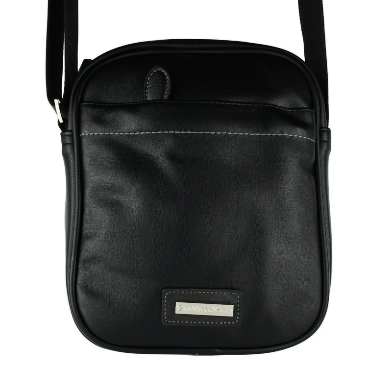 GianMarcoVenturi Sacoche à Bandoulière Homme Noire avec Bandoulière Réglable, en Similicuir, Multi-Poches 110-1 — intérieur